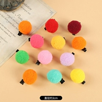 Заколка для волос, плюшевая, 12 шт, цвет