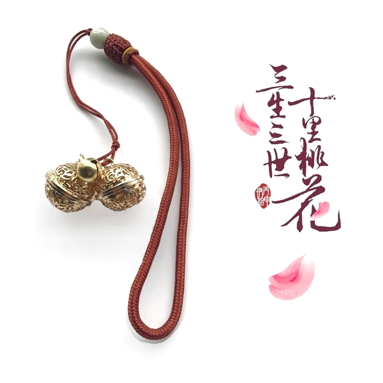 Sansheng Sanshi Shili Hoa chuông Bell Vòng hoa Baifeng Jiudi Di Liba với vòng tay Donghua Emperor Trust - Vòng chân lắc chân bạc