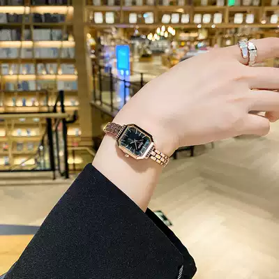 聚利时手表女十大品牌女表名牌正品防水气质小众轻奢绿女款女士表