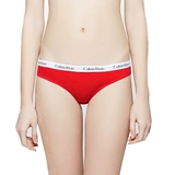 [美国超市采购Calvin Klein纯棉大红色CK女士三角内裤低腰3条盒装]