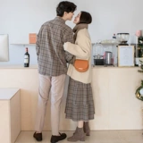 DISOO Осенняя демисезонная парная одежда для влюбленных, трендовая клетчатая юбка, небольшой комплект, дизайнерская рубашка, тренд сезона