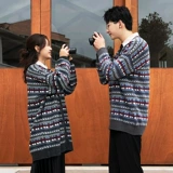 DISOO Парная одежда для влюбленных, пуховик, куртка, трендовый комплект, кардиган, свитер, 2020, в корейском стиле, французский стиль