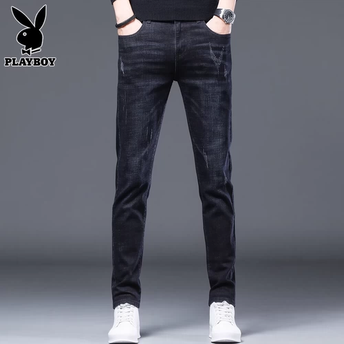 Playboy, летние джинсы, трендовые эластичные штаны для отдыха, 2024 года