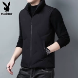 Playboy, мужской легкий и тонкий жилет с пухом, демисезонная черная удерживающая тепло куртка