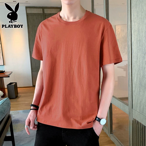 Playboy, хлопковая летняя тонкая футболка с коротким рукавом для отдыха, 2025 года