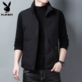 Playboy, мужской легкий и тонкий жилет с пухом, демисезонная черная удерживающая тепло куртка