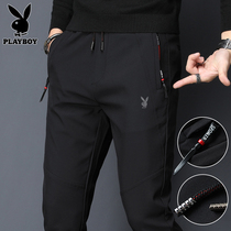 Playboy casual pants mens Korean version of the trend black summer loose-fitting all-match slim-fitting small-legged long pants mens pants