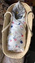 Straw Baby Basket Car Car Cradle Bed Sleeping Baby Discover Outside Access to the Village Tool