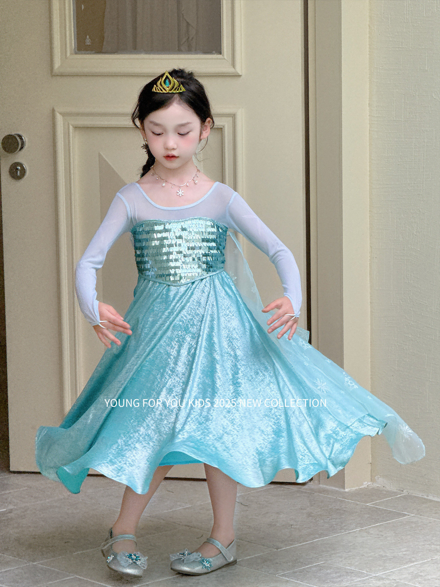 YFY经典钜献！艾莎公主女童连衣裙网纱雪花冰雪奇缘生日礼服超仙 — 18