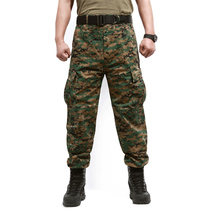  Camouflage grid tactical overalls Military fans casual camouflage pants Secret service training mountaineering pants men loose and breathable