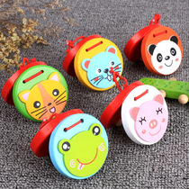 Wooden color castanets Childrens music perception ORF musical instruments Kindergarten Small class Middle class baby educational toys