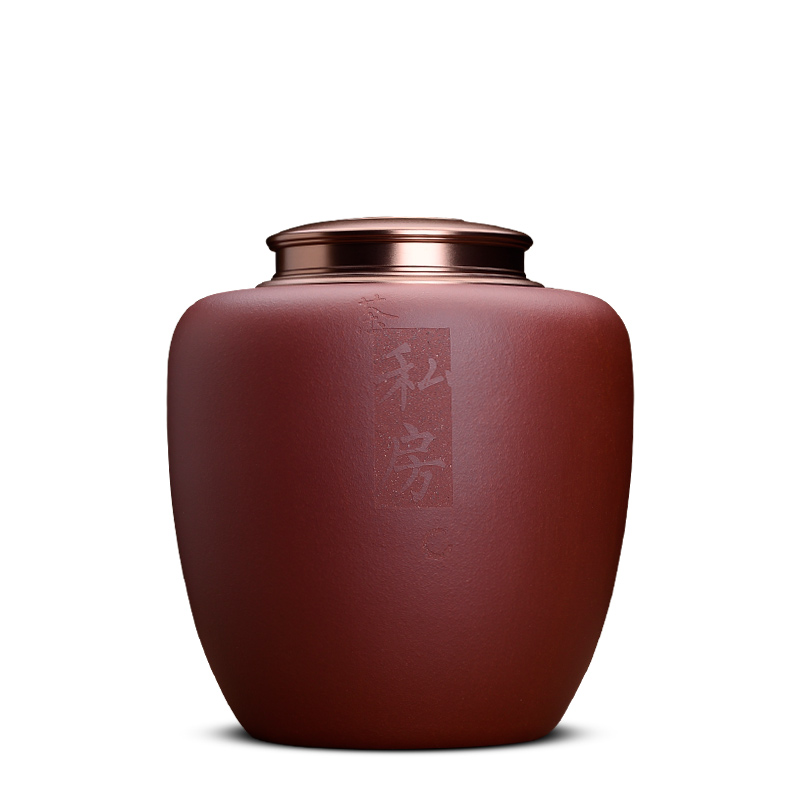 Macros in yixing violet arenaceous caddy fixings tin cover large storage sealed as cans manual large pu - erh tea POTS