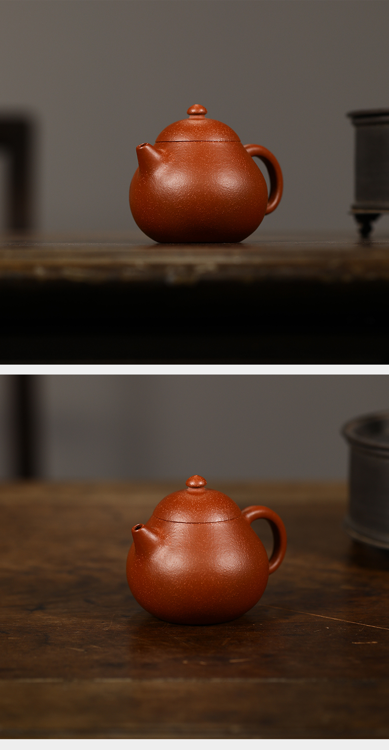 Macro yixing famous motorcycle it in the pure manual and old purple clay teapot clock pot home office pot