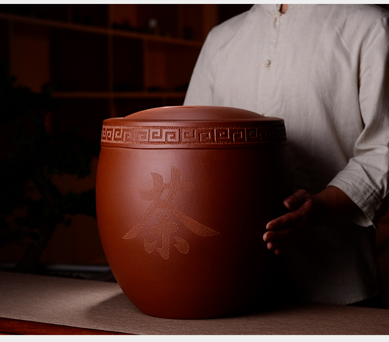 Macros in yixing undressed ore violet arenaceous caddy fixings practical pu - erh tea storage POTS super - sized tea urn household porcelain pot