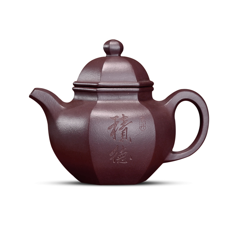 The macro new all manual it undressed ore old six - party Duo purple clay pot of big capacity of The teapot 300 cc