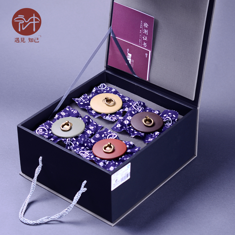 Macro - yixing purple sand tea pot gift boxes in the ceramic small seal POTS home tea boxes