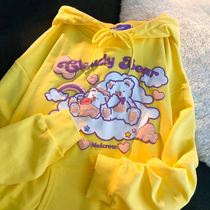 Neresum Sparkling Printed Soft Milk Sweet Cool Salt Ensemble College Wind Small Sublian Hat Acrosico Loose Girlfriends Dress