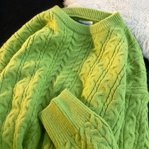 Neresum Base paragraph 100 lap twist Lazy Wind Round Collar Sweater 2021 Lovers Knit Multicolored Needle Weaters