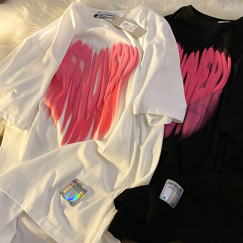 Neresum love short-sleeved T-shirt women's T-shirt 2021 summer new couple fashion brand ins niche top