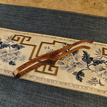 复古手工锤目纹紫铜茶夹子纯铜做旧防滑洗茶杯茶镊子功夫茶具配件