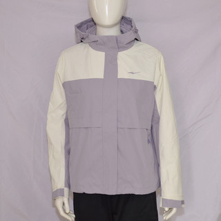 鸿星尔克女梭织两件套冲锋衣秋冬款户外休闲运动防风保暖带帽外套