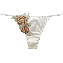 Yunfei automne haut de gamme soie de mûrier string taille basse sous-vêtements appliqués pour femmes sexy petit pantalon soie haut de gamme