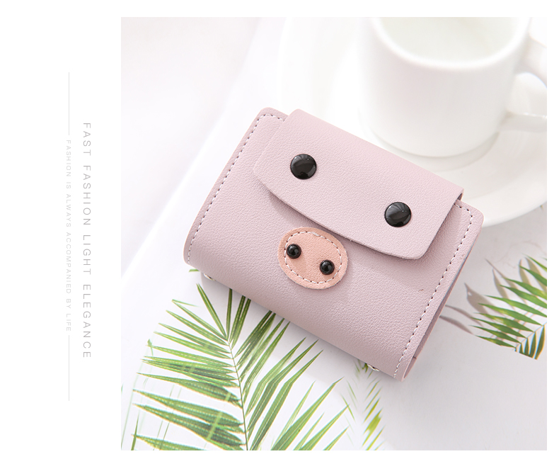 Phim hoạt hình dễ thương lợn thẻ lợn gói nữ chống khử từ dung lượng lớn chủ thẻ nhỏ gọn vị trí nhiều thẻ đơn giản bộ thẻ nhỏ - Chủ thẻ ví nam pedro