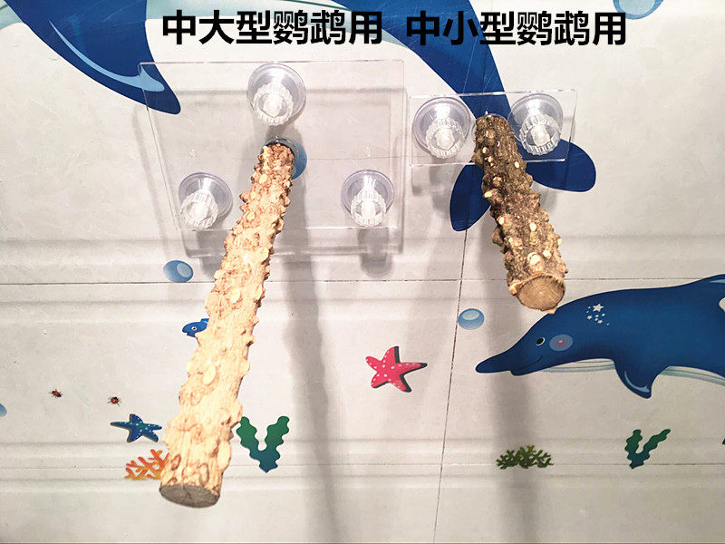 Parrot station stand out portable pepper wood grinding claw stick Acrylic station stand Car bath air station stand with suction cup