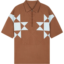 (Same style in the mall) Sketch Mens 2024 Summer New Arrival Shirt Lapel Color Block Short Sleeve Shirt 9O6213410