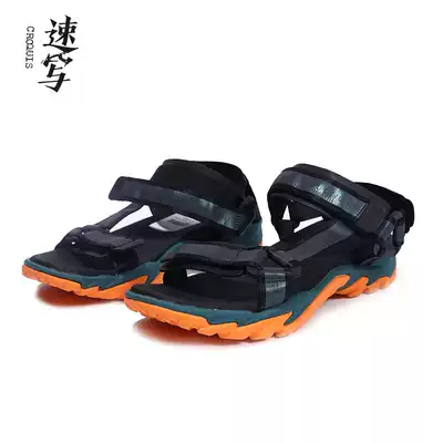 Sketched men's spring and autumn discount new sandals comfortable fashion design sense personality color color casual Tide Street