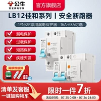 Флагманская защита от утечек Bull, 2P, небольшой автоматический выключатель, бытовой автоматический выключатель 𫔭 включение 𫔭 выключение, 25 А, обновленная модель LB12