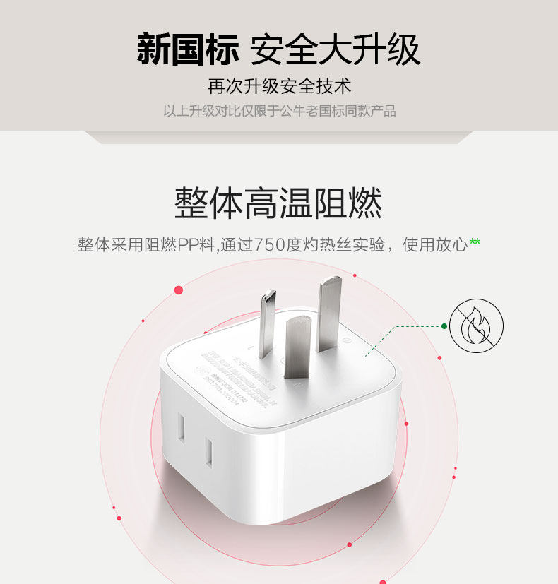 公牛转换器插座插头国标转换器一转二GN-L01 吸塑转换插座 公牛转换器插座插头国标转换器一转二GN-L01 吸塑转换插座