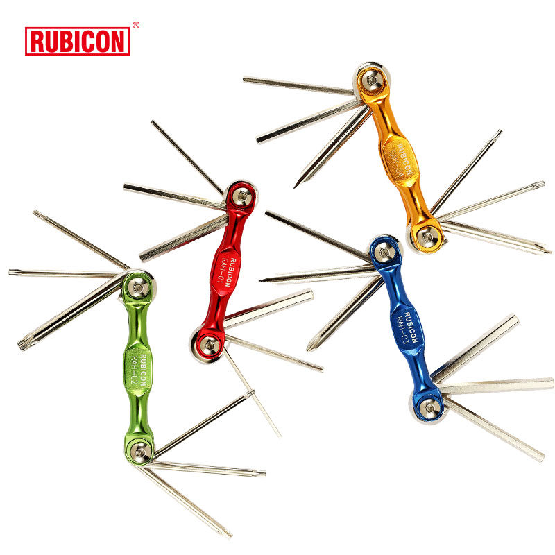 日本罗宾汉RUBICON 折合式公制六角匙星批混合装 RAH-01 02 03 04
