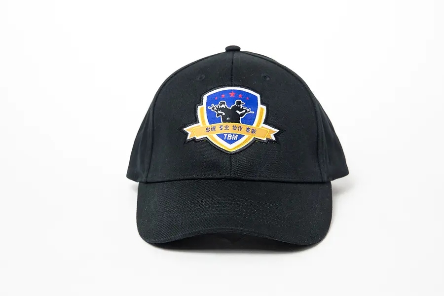 TBM baseball cap ) black ) embroidered badge ) training 8-character emblem