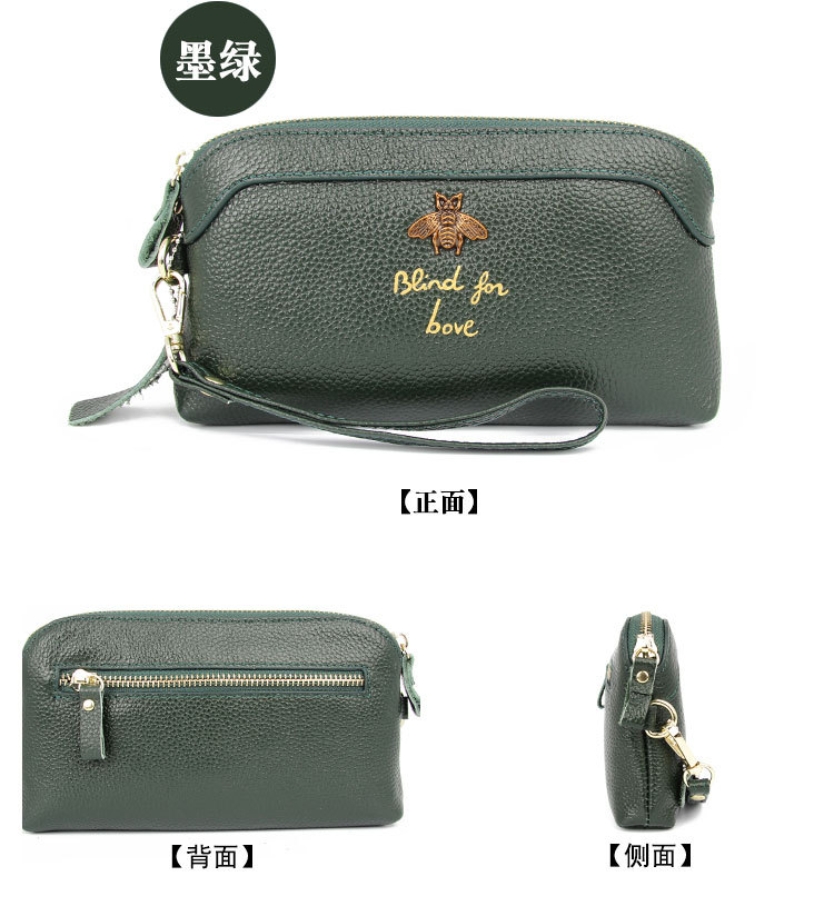Túi xách da 1 lớp thời trang túi xách da retro thời trang 2018 mới màn hình lớn điện thoại di động túi đeo tay hoang dã túi xách đeo chéo