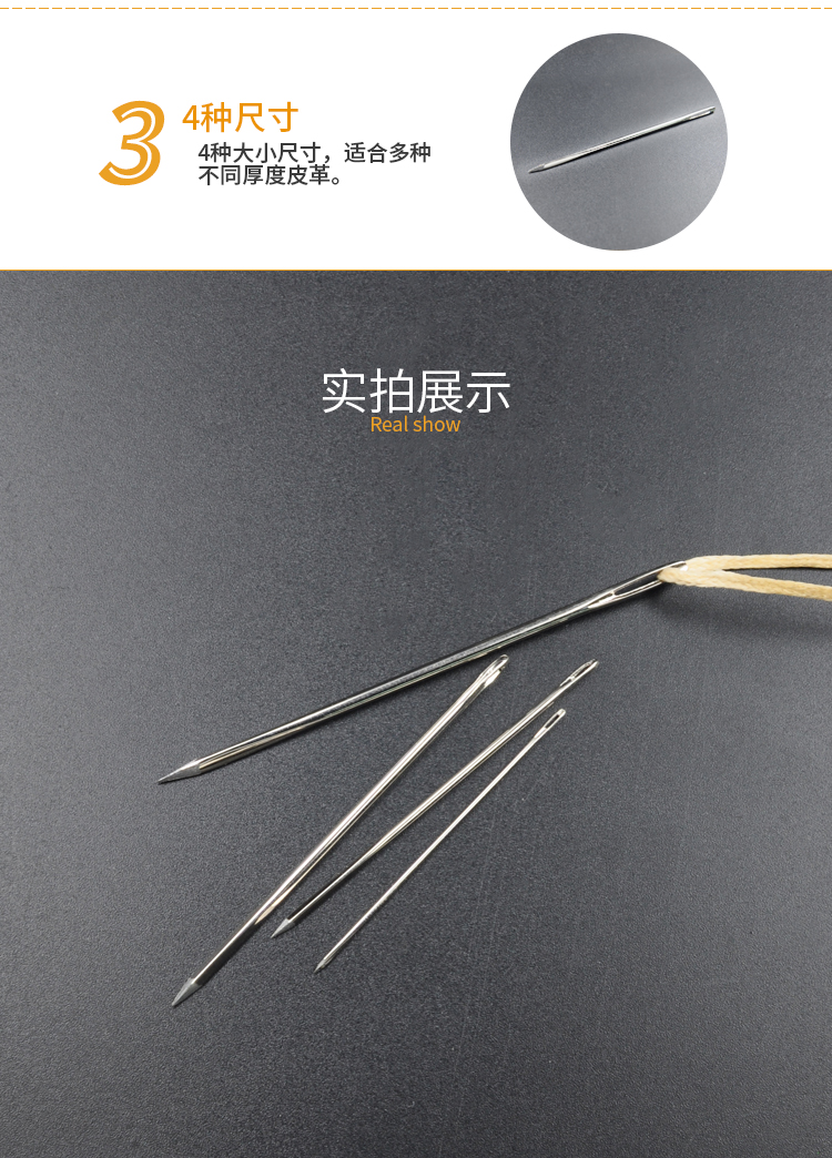 DIY tam giác khâu da Da tay da-angled may kim dụng cụ cầm tay da đặc biệt có độ cứng cao sắc nét - Công cụ & vật liệu may DIY dụng cụ đan len
