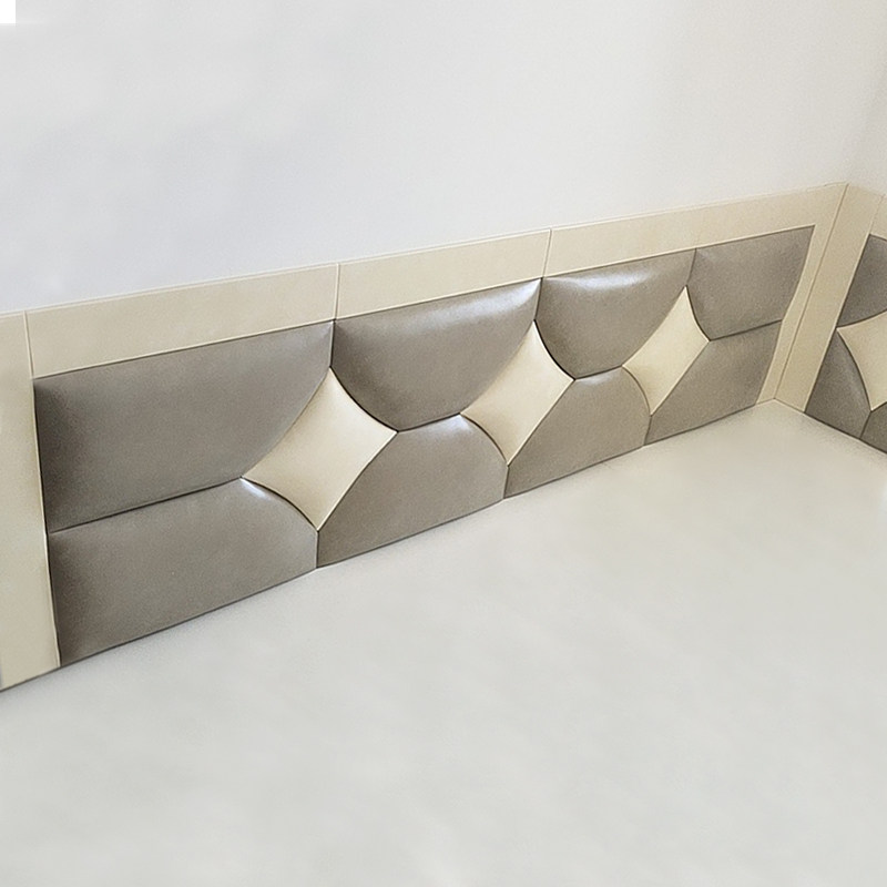 Tatami wall surround soft bag headboard technology cloth kang bed wall protection bed surround oil wax leather anti-collision wall sticker backrest self-adhesive