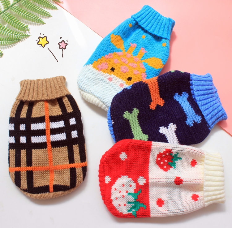 Pet sweater autumn and winter milk dog cat clothes warm Teddy bear Dachshund puppy autumn and winter dog clothes kitten outfit