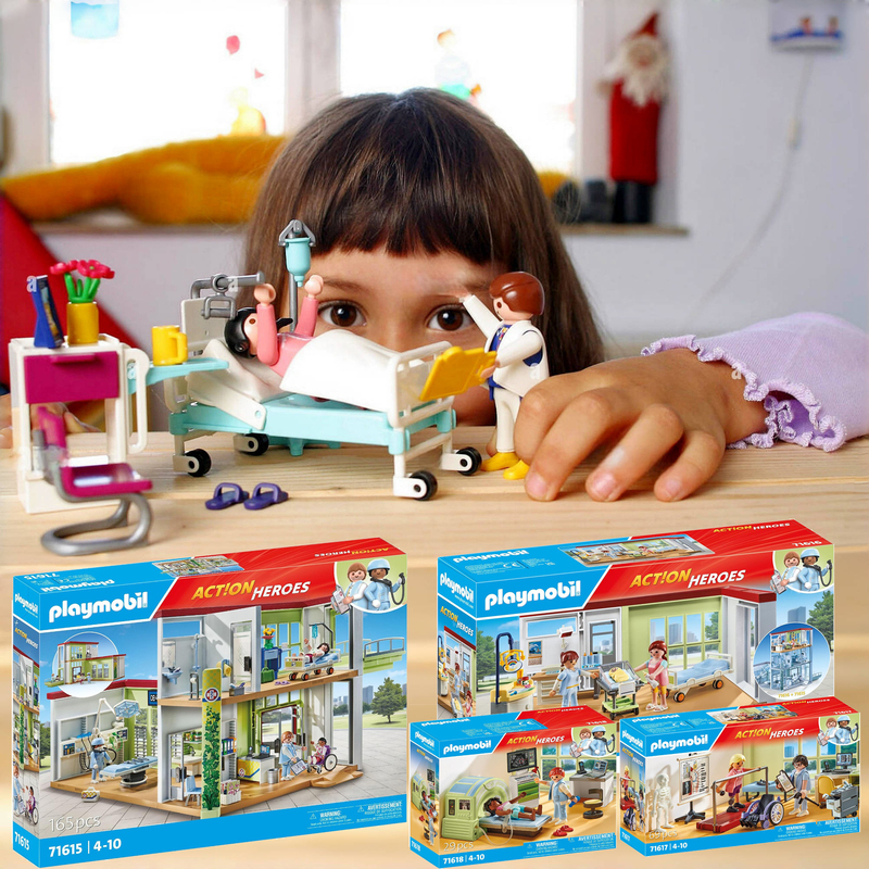 Playmobil World of Play Toys Dentist Delivery Room Ambulance Hospital Building Blocks Birthday Gifts for Boys and Girls