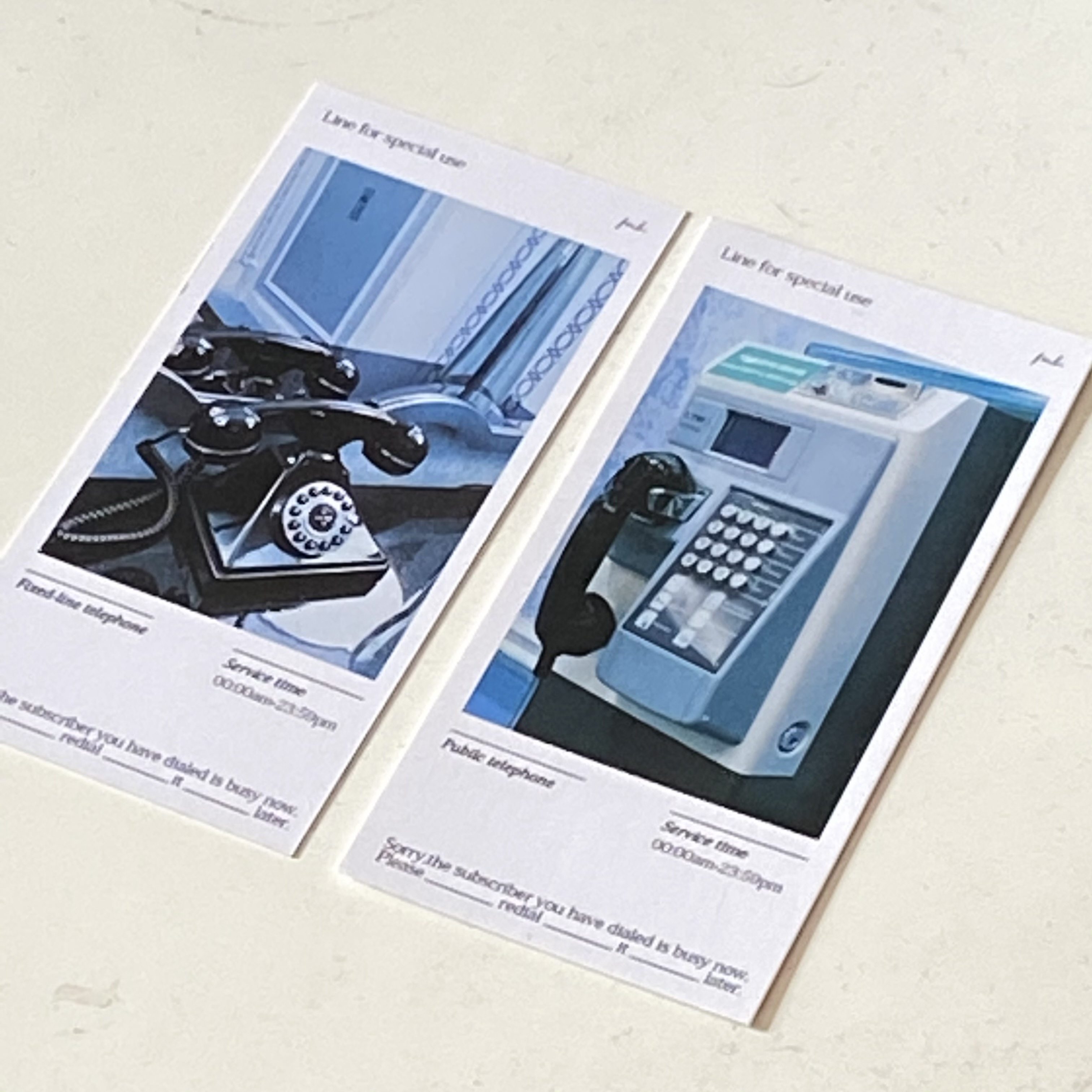 fmb_Please redial it later unanswered hotline double-sided card 1