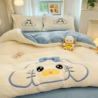 Ушастая крысиная собака бело-синяя [вышитое полотенцем большая версия]