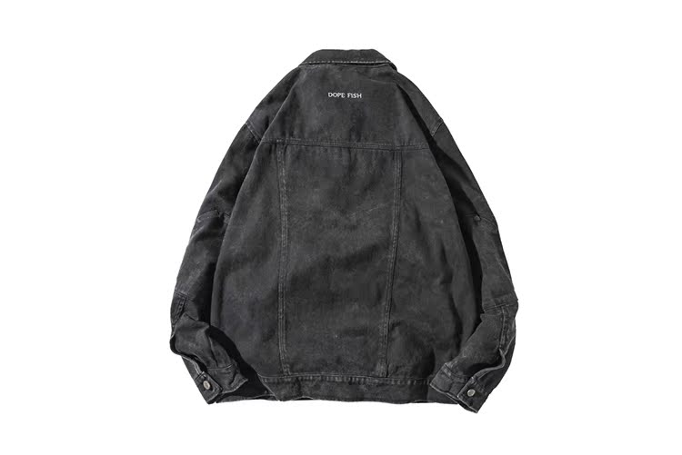 Chen không nguyên bản mùa xuân mới áo khoác denim lỏng nam Nhật Bản retro thanh niên áo khoác dụng cụ màu đen áo khoác vest nam
