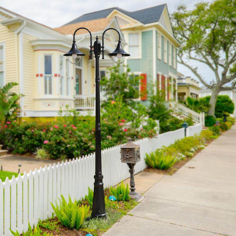 Patio High-Lever View Lantern Eurostyle Lawn Outdoor Garden Villa Waterproof Retro Outdoor Community Road Light Home