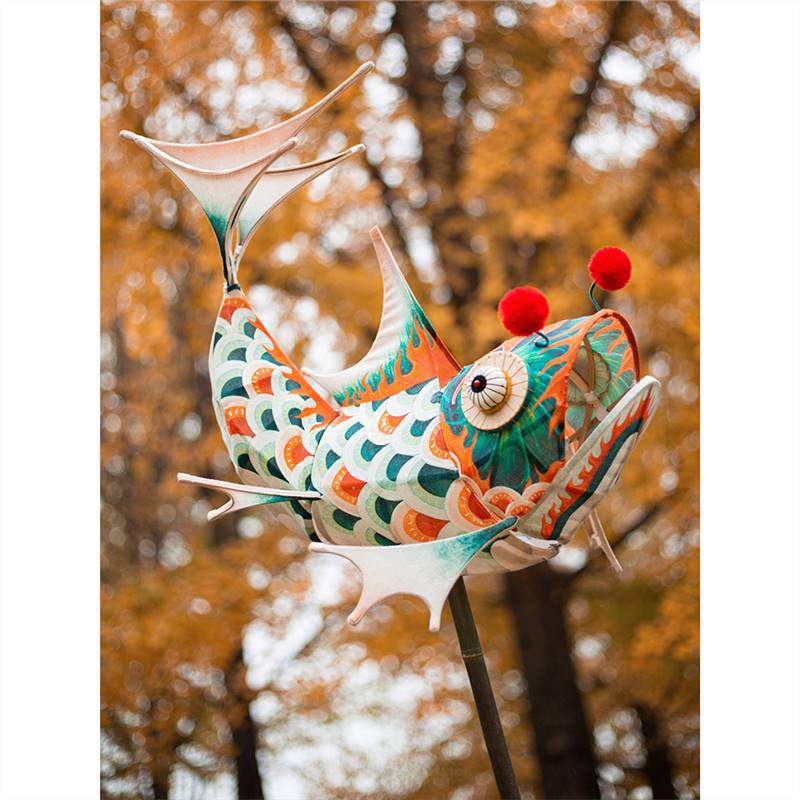 【Finished Product】Wang's Handmade Fish Lanterns, Traditional Ancient Style, Intangible Cultural Heritage, Lantern Festival Large Lanterns, Non-Material Items