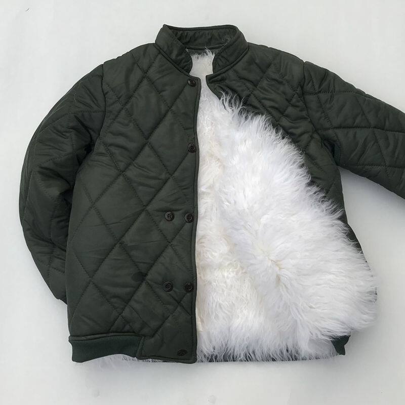Wool cotton padded jacket male fur integrated in aged warm thickened sheepskin cotton clothing leather padded jacket in winter true wool jacket