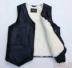 Áo len nam lông trung niên một mùa thu và mùa đông da cỏ vest da cừu vest ấm áp cotton Áo vest cotton