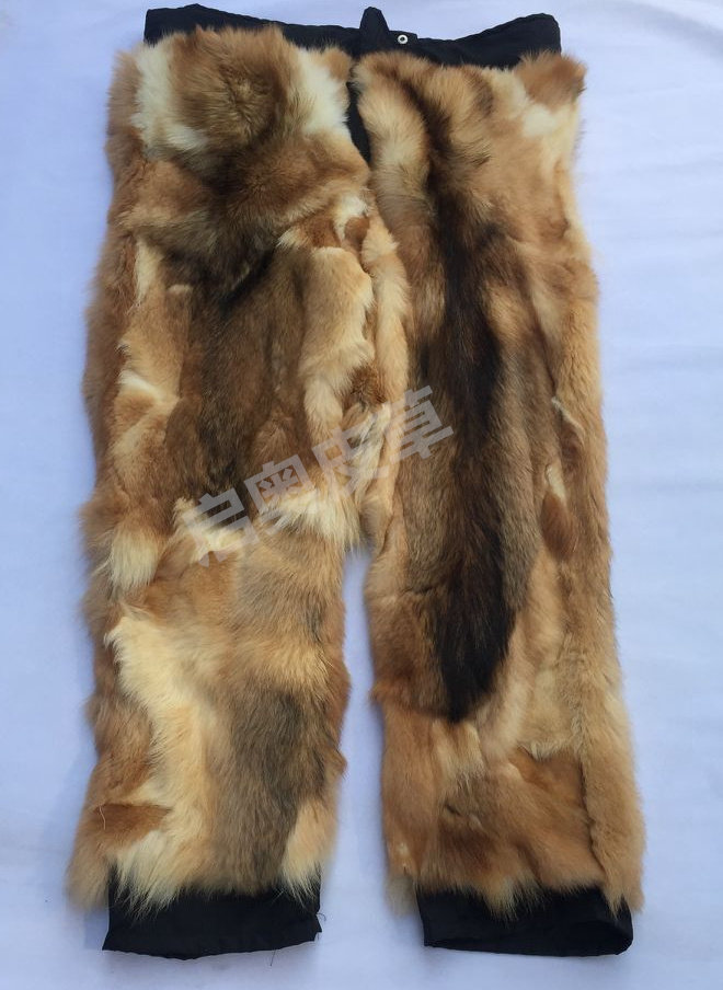 Winter cashmere thick wool leather pants Fur one-piece sheepskin cotton pants for men and women's middle-aged pants fat increase