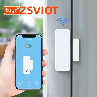 Tuya wifi smart door magnetic anti-theft alarm app push notification Door and window anti-thief anti-thief sensor