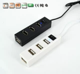 Raive USB Semifier 2.0 Hub One Trang Four High -Speed ​​Computer USB Expansion Multi -Interface Hub можно заряжать