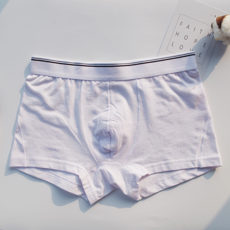 3 quần cotton nam đồ lót nam quần short boxer Nhật Bản trắng đen eo bốn góc quần short thoáng khí mềm mại - Nam giới bán đồ lót nam nữ